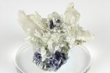 Quartz Crystal Cluster with Purple Fluorite - Yaogangxian Mine #185623-2